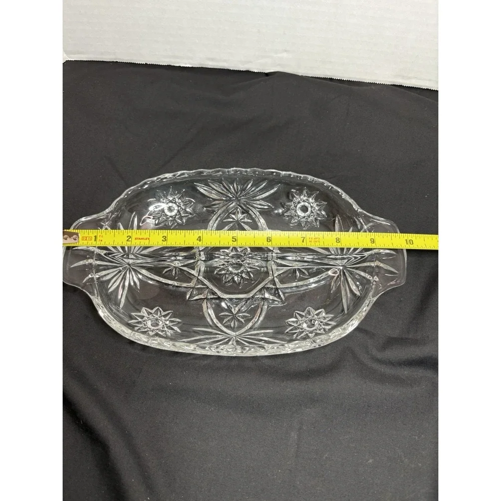Vintage Anchor‎ Hocking Star of David Divided Relish Dish